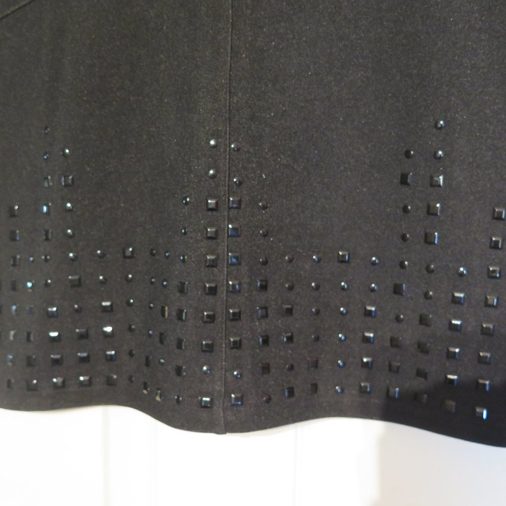 Viscose/Silk black knit mini skirt